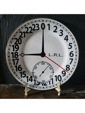 Discontinued Lauren Ralph Lauren Pocketwatch I Clock Plate 9.125", Plate Wall